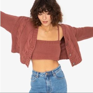 Callahan Lu Cardigan Set in Oxblood